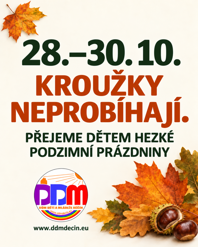 Podzimní prázdniny - kroužky se nekonají