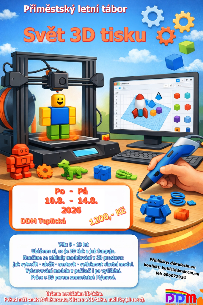 Letní příměstský tábor - Svět 3D tisku