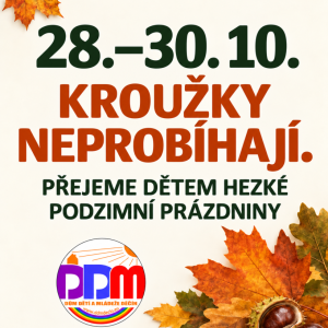 Podzimní prázdniny - kroužky se nekonají