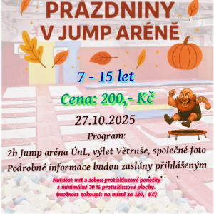 Podzimní prázdniny v Jump aréně
